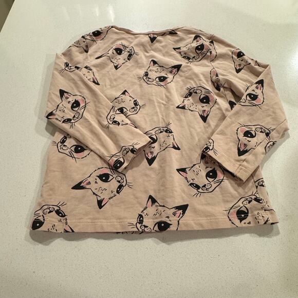 H&M Toddler Girl 3-4T Cat Design Long Sleeve Shirt - Picture 4 of 4